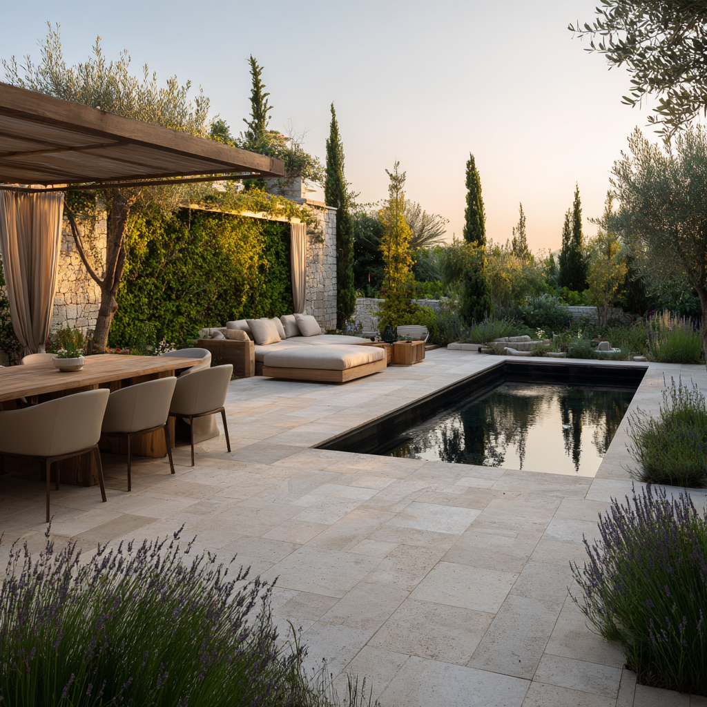 Luxury treatment facility outdoor space